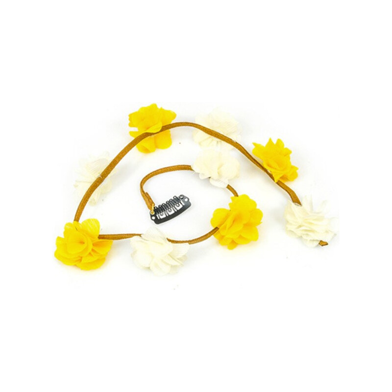 Lesara Haarschmuck mit Blumen - Gelb