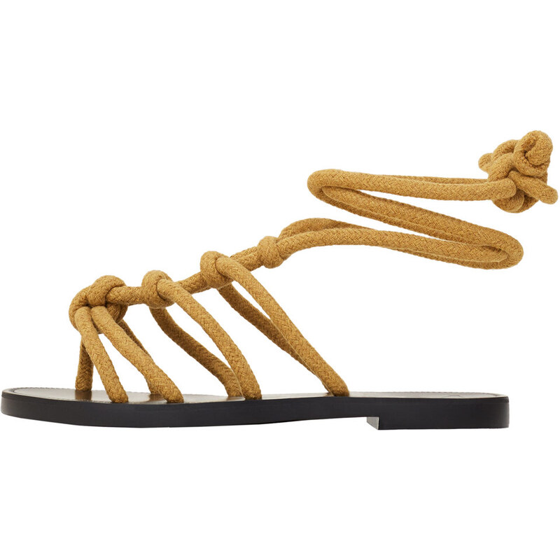 MANGO Sandale Mit Schnürbändern