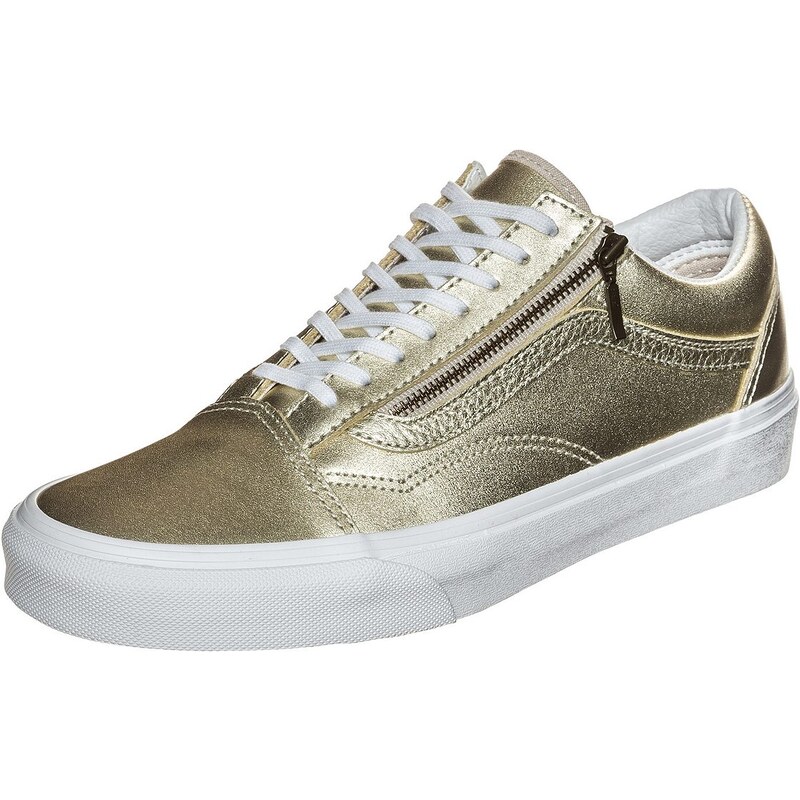 Große Größen: VANS Old Skool Zip Sneaker Damen, gold metallic, Gr.4.5 US - 36.0 EU-9.0 US - 42.0 EU