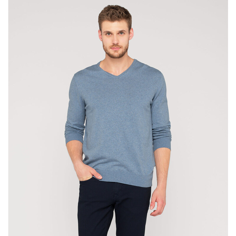 C&A Pullover mit Seidenanteil in Blau