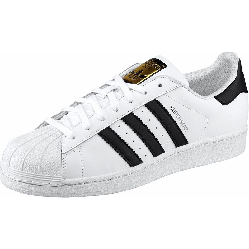 Große Größen: adidas Originals Sneaker »Superstar«, weiß-schwarz-goldfarben, Gr.37-46