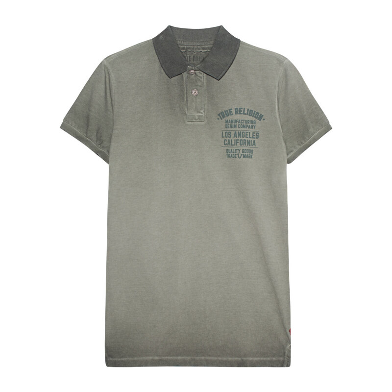 TRUE RELIGION Lettering Print Dusty Olive