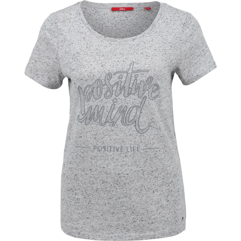 s.Oliver T-Shirt mit Glitter-Schriftzug