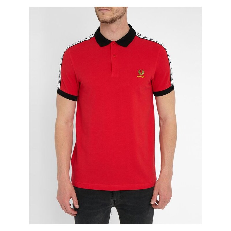 FRED PERRY Poloshirt Belgien in Rot