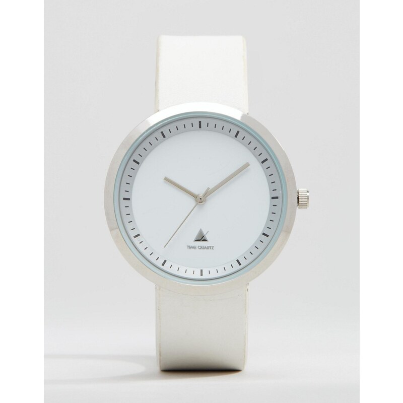 ASOS - Weiße Uhr mit silberner Verzierung - Weiß