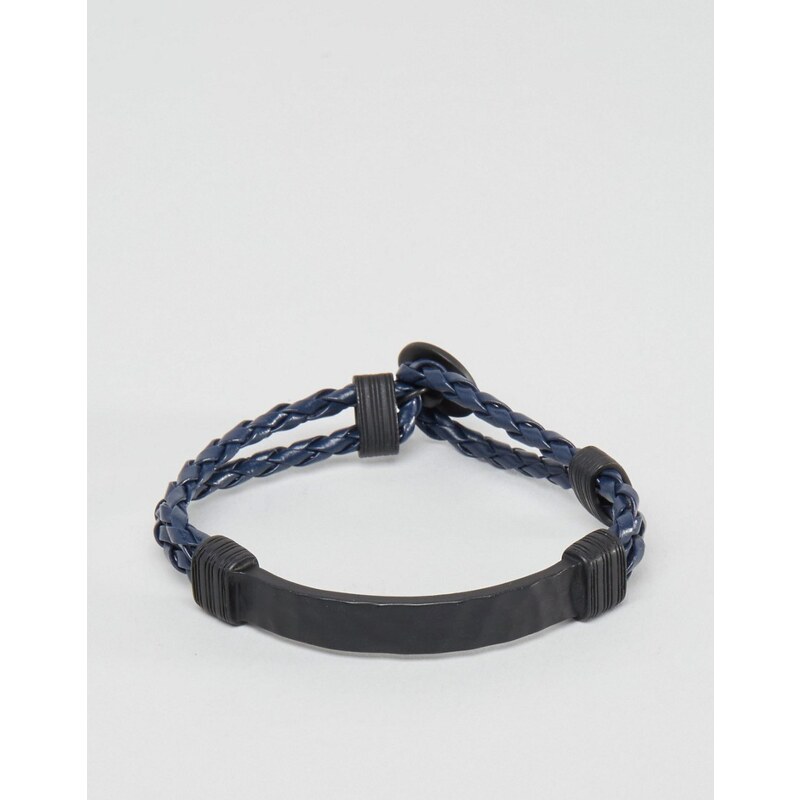 Icon Brand - Gewebtes Armband in Marineblau - Marineblau
