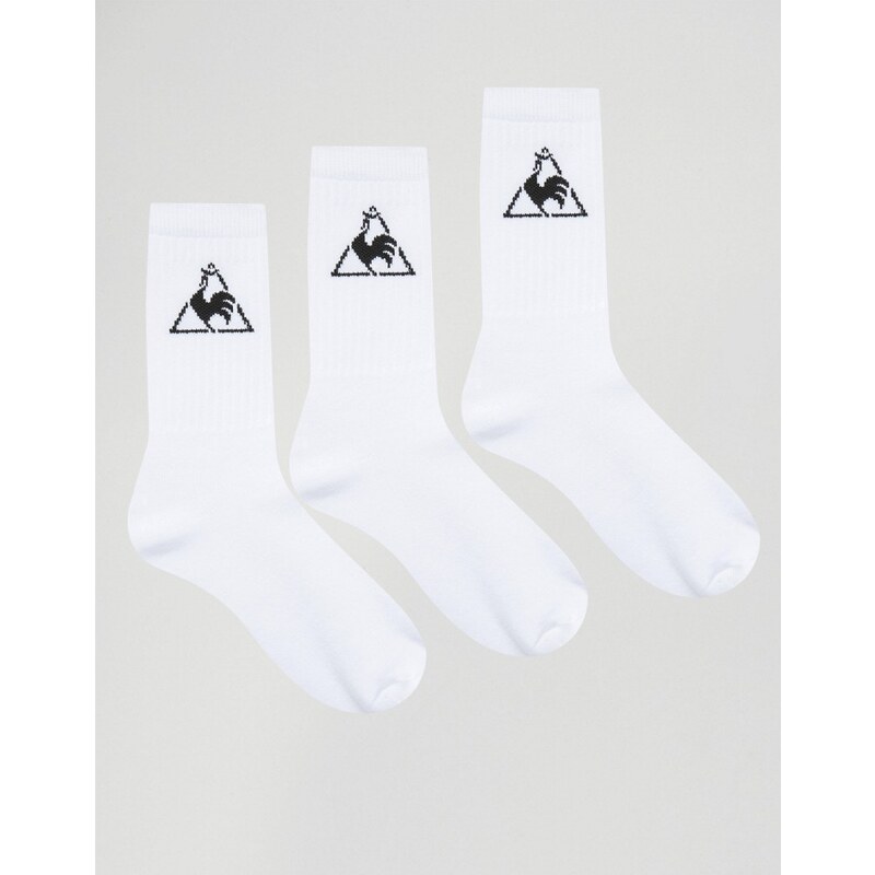 Le Coq Sportif - 3er Pack Socken mit Logo - Weiß