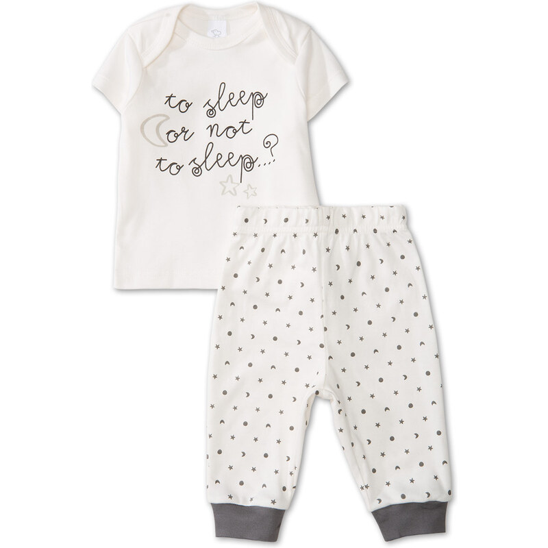 C&A Baby-Pyjama aus Bio-Baumwolle in Weiss