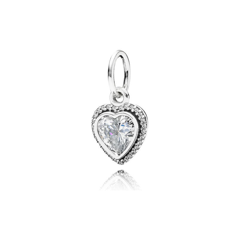 Pandora Damenkettenanhänger Liebesbund Silber Cubic Zirconia onesize 390366CZ