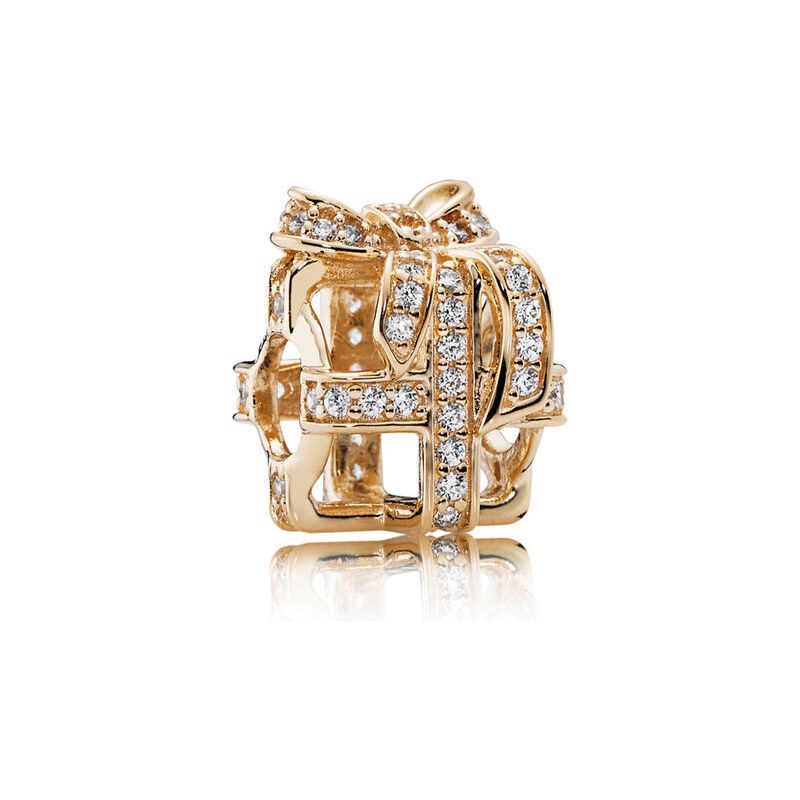 Pandora Damen Charm Funkelnde Überraschung Gold Cubic Zirconia onesize 750839CZ