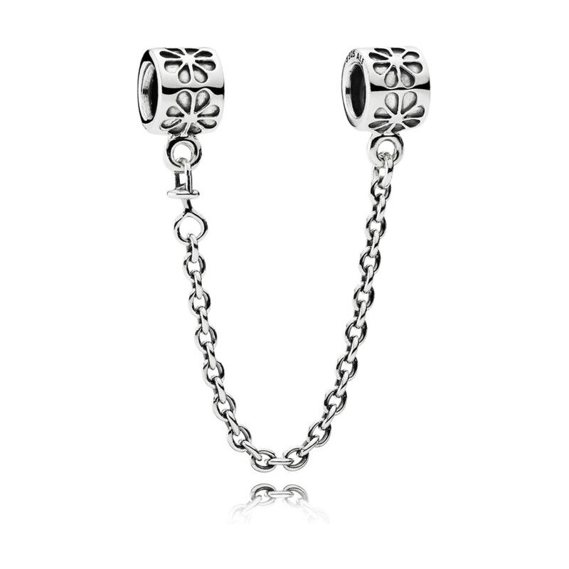 Pandora Damen Charm Komfortkette Verschlusshilfe Gänseblümchen Silber 40 mm 790385-04