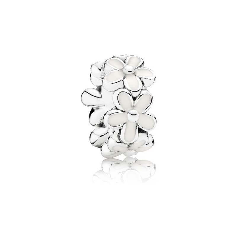 Pandora Damen Zwischenelemente Charm Liebliche Gänseblümchen Weiß Silber onesize 791495EN12