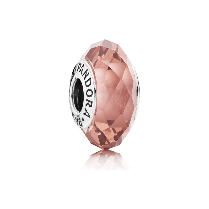 Pandora Damen Charm Facetten Pink Silber Kristall onesize 791729NBP