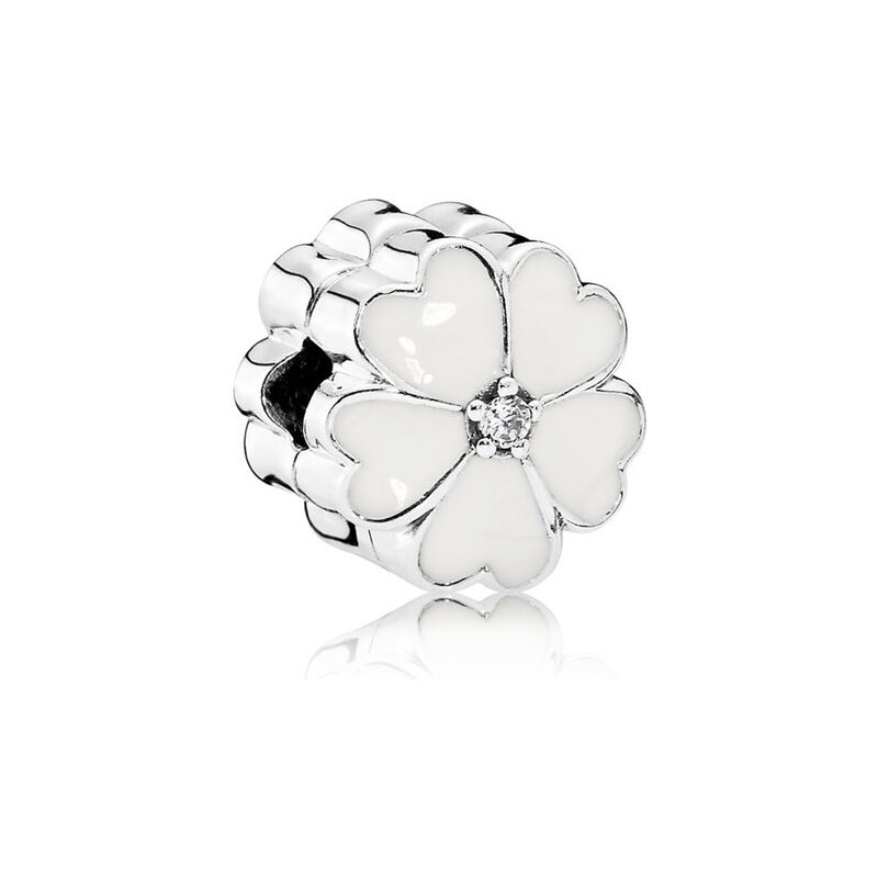 Pandora Damen Clip-Charm Primel Weiß Cubic Zirconia onesize 791822EN12