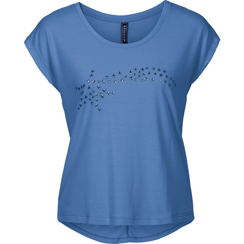 RAINBOW Shirt mit Nieten in blau für Damen von bonprix