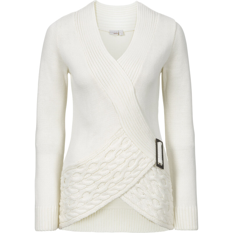 BODYFLIRT boutique Strickpullover in weiß für Damen von bonprix
