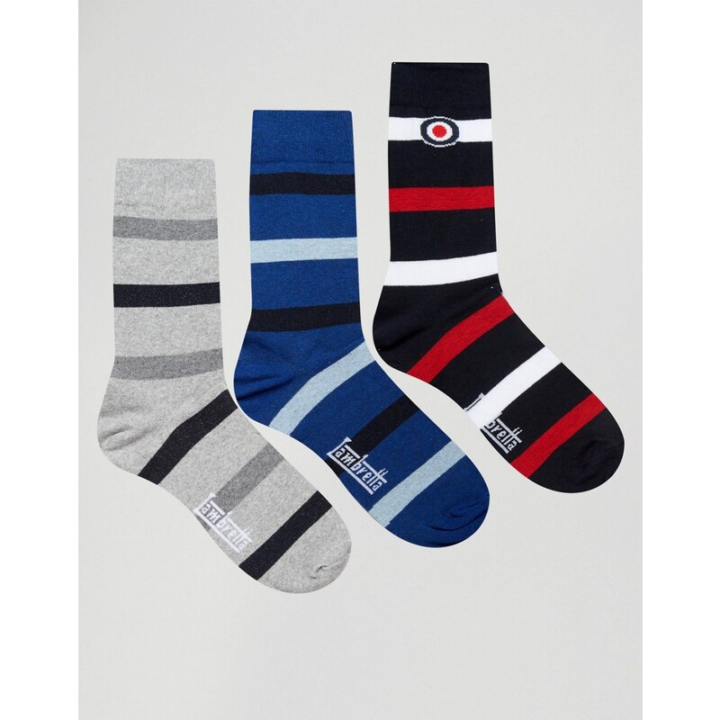 Lambretta Socks - Socken im 3er-Set - Marineblau