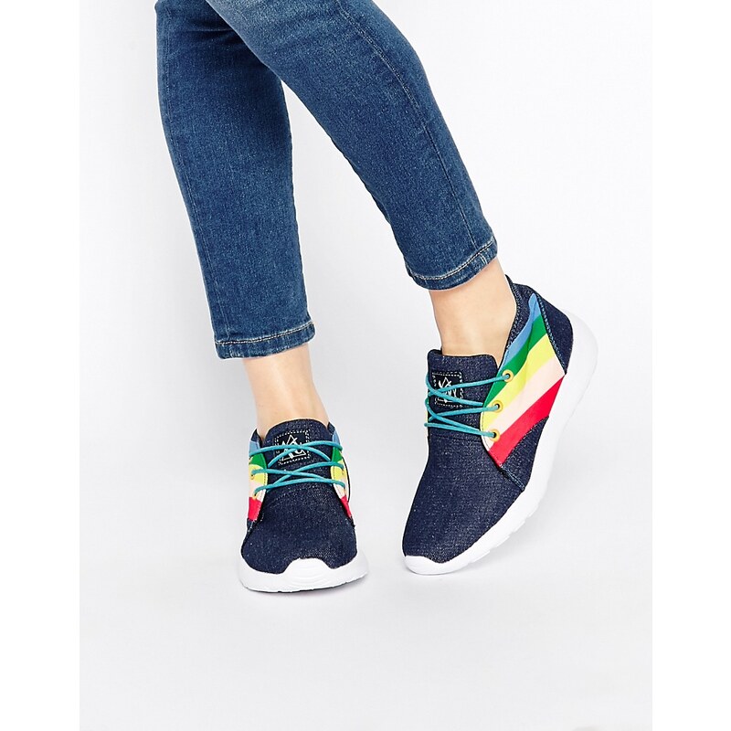 YRU - Beam High Rainbow - Sneaker - Blau