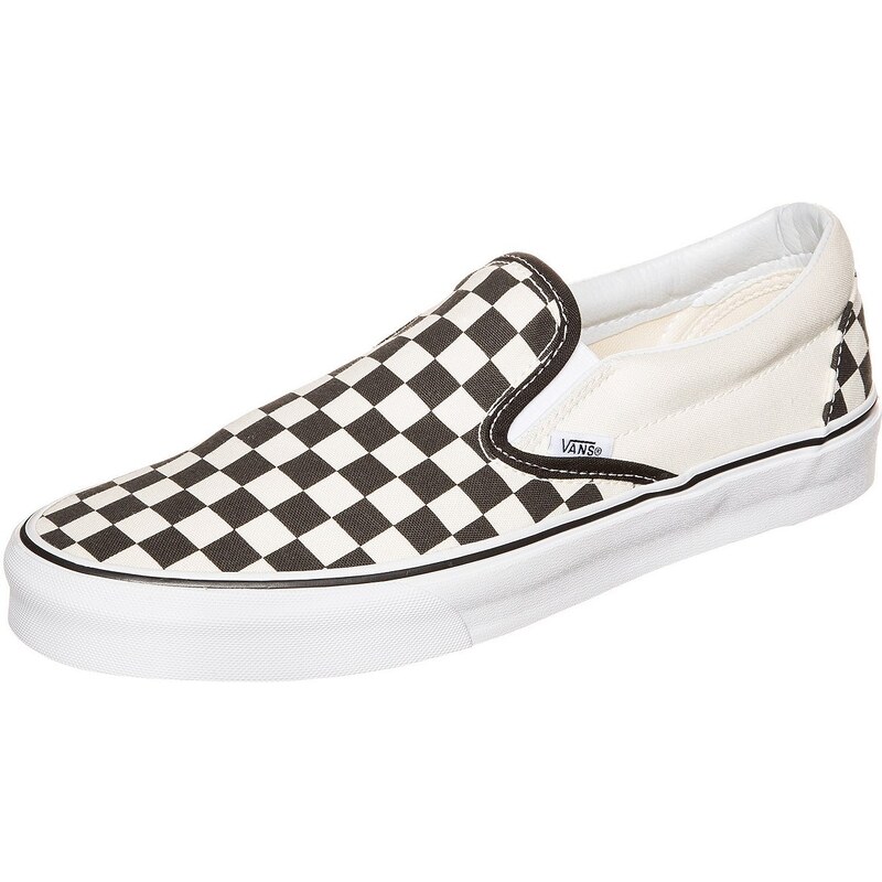 Große Größen: VANS Classic Slip-On Checkerboard Sneaker, weiß / schwarz, Gr.5.0 US - 36.5 EU-9.5 US - 42.5 EU