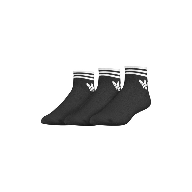 adidas Trefoil Ankle Stripes Socken black