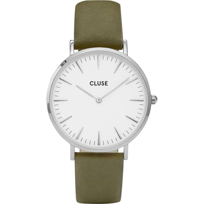 Cluse La Bohème Silver White/Olive Green Uhr CL18227