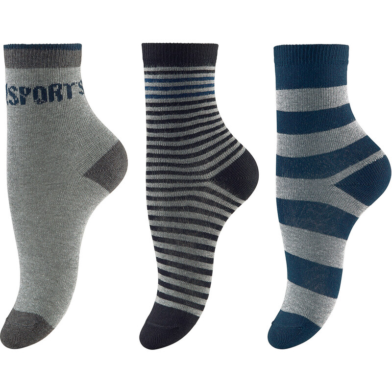 Vivance Socken 3er-Pack in grau für Jungen von bonprix