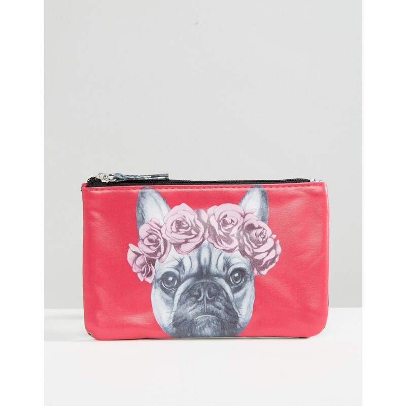Beauty Extras French Bulldog - Make-up-Tasche - Transparent