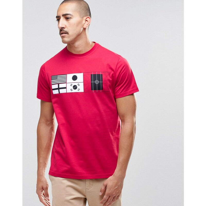 Playground - T-Shirt mit Flaggen-Print - Rot