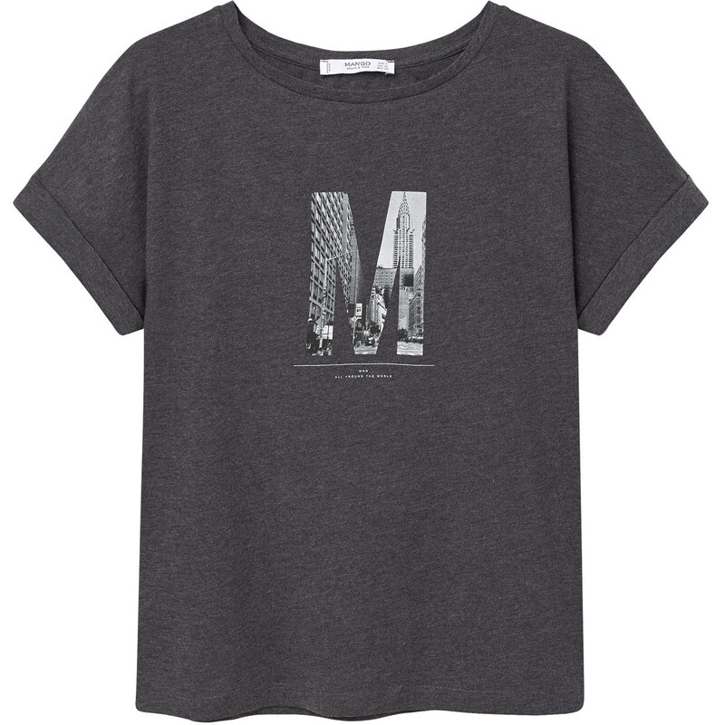 MANGO Baumwoll-T-Shirt Mit Viskose