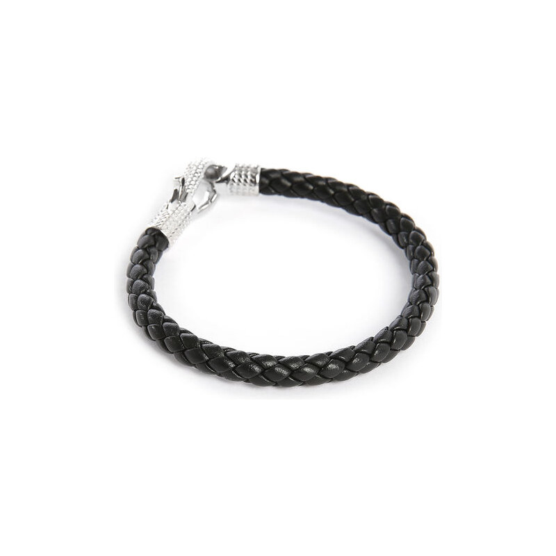 TATEOSSIAN Armband aus schwarzem Leder Ziggy, 18 cm
