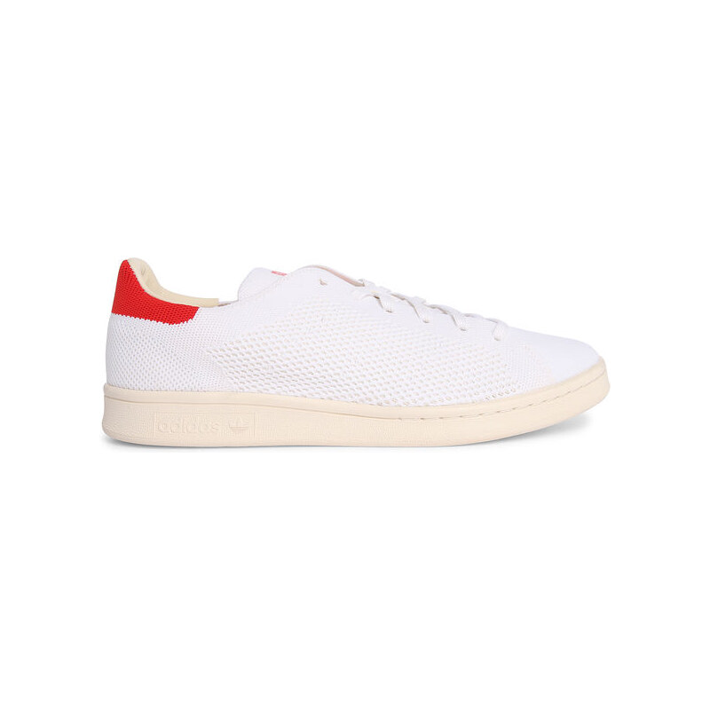 ADIDAS ORIGINALS White and Red Stan Smith OG Primeknit Sneakers