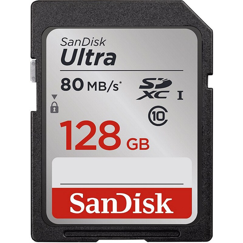 SanDisk SDXC Ultra 128GB, Class 10, UHS-I, 80MB/Sec