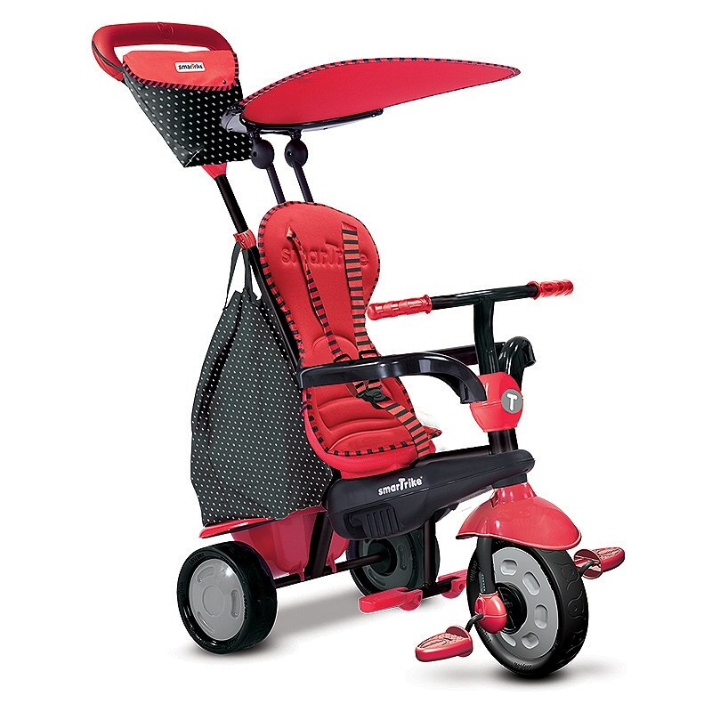 SmarTrike® Dreirad mit abnehmbarem Sonnenschutz, »Glow Touch Steering® 4 Trikes in 1 rot«