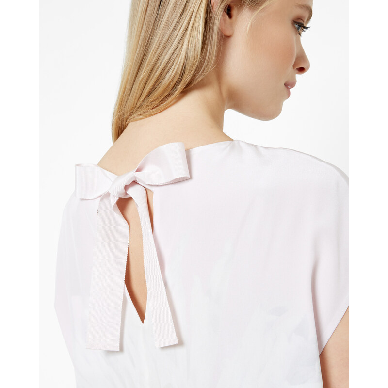 Ted Baker Seidentop mit Pearly Petal-Print Pink