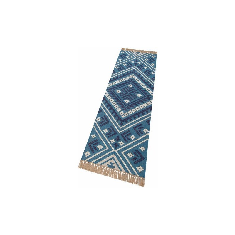 Läufer Collection Kayla handgewebt aus recycltem Material HOME AFFAIRE COLLECTION blau 11 (67x230 cm)