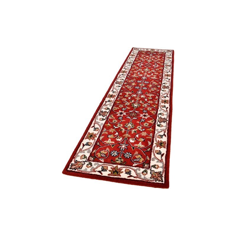 Orient-Läufer exklusiv Kashan allover reine Schurwolle handgetuftet THEKO EXKLUSIV rot 11 (70x270 cm)