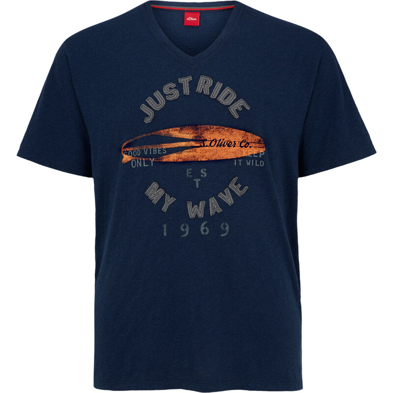 s.Oliver T-Shirt mit Surf-Motiv