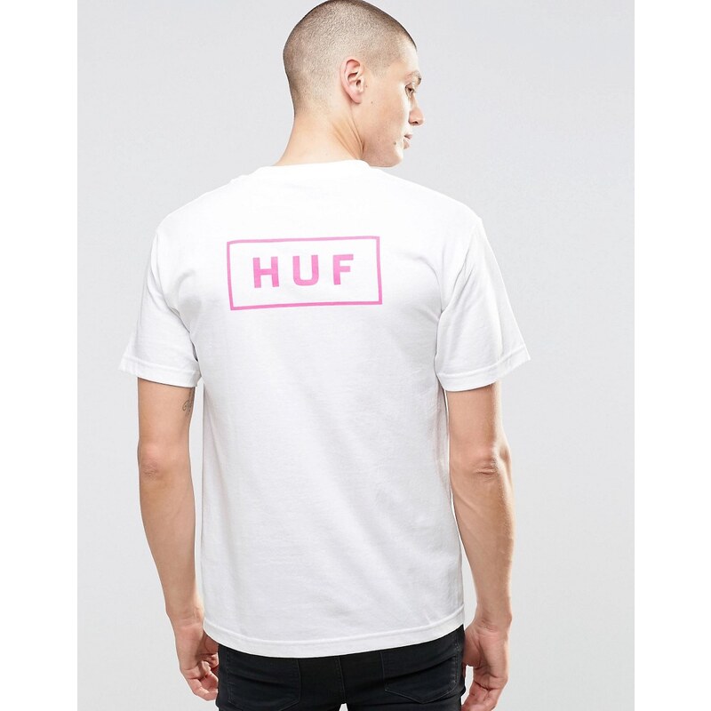 HUF - T-Shirt mit Box-Logo hinten - Weiß