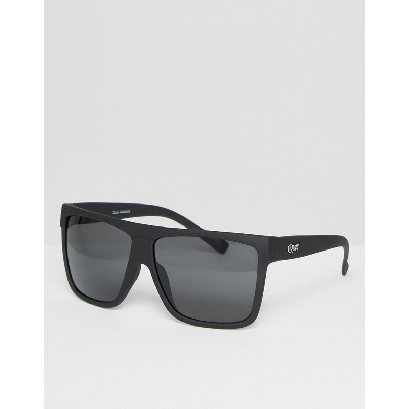 Quay - Australia Barnun - Übergroße Rauchglas-Sonnenbrille - Schwarz