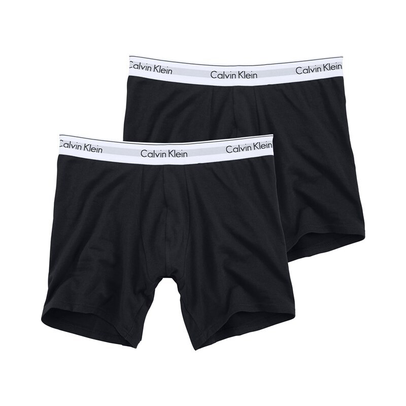 Calvin Klein Underwear langer Boxer2 Stück mit Logoschriftzug am weien Bündchen