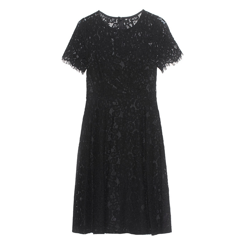 YOUNG COUTURE BY BARBARA SCHWARZER Lace Black Dress