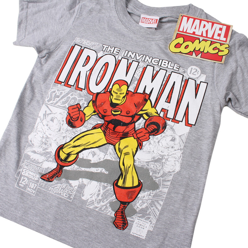 Lesara Marvel Kinder-T-Shirt Iron Man - Grau - 122