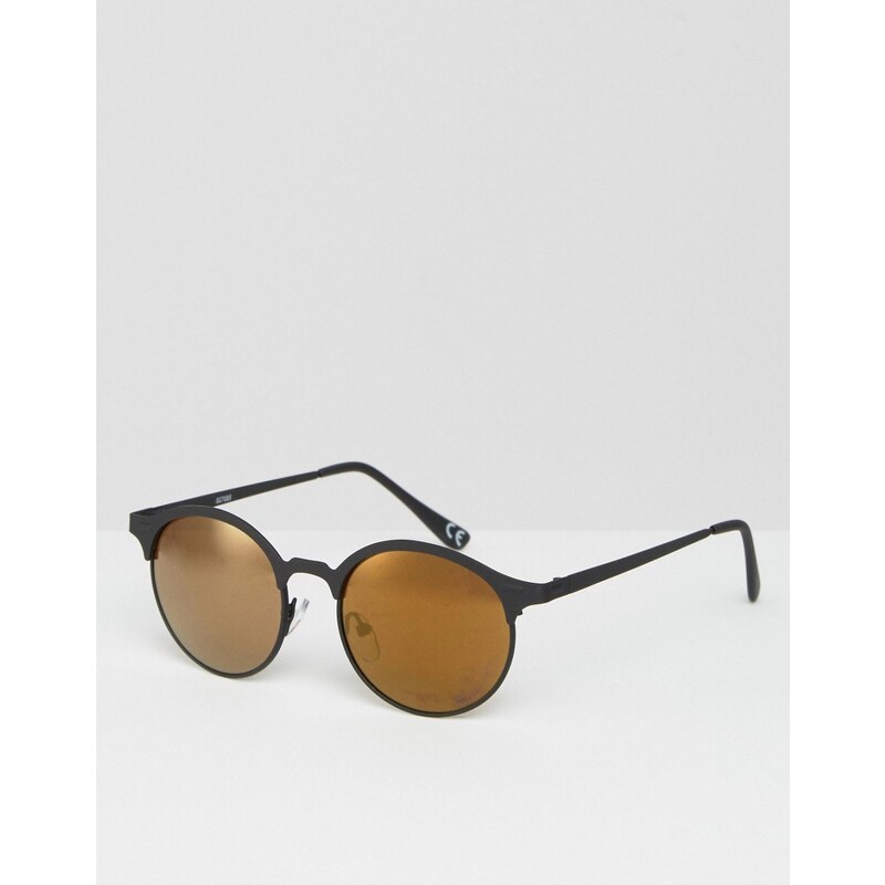 ASOS - Sonnenbrille aus gummiertem Metall - Schwarz