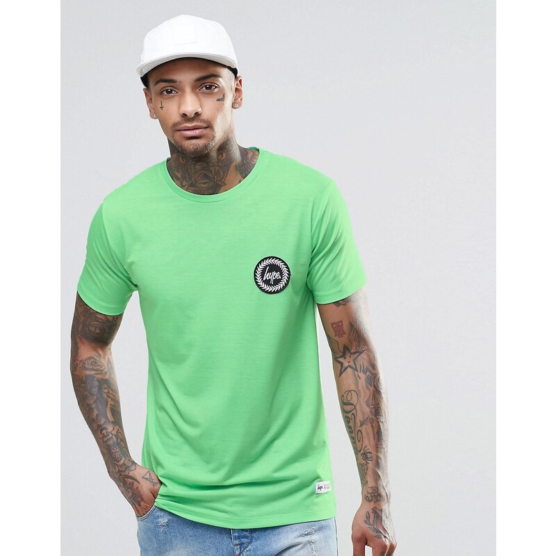 Hype - T-Shirt mit Wappenlogo - Grün