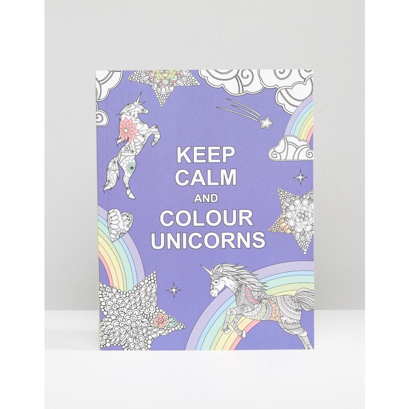Books Buch „Keep Calm and Colour Unicorns - Mehrfarbig