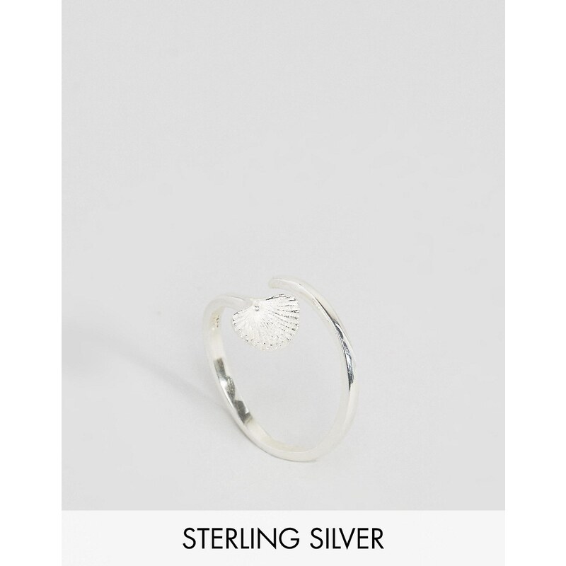 Regal Rose - Ring aus Sterlingsilber mit Ginko-Motiv - Silber