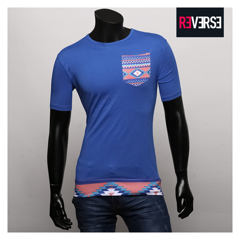 Re-Verse T-Shirt mit Ethno-Muster-Details - XL