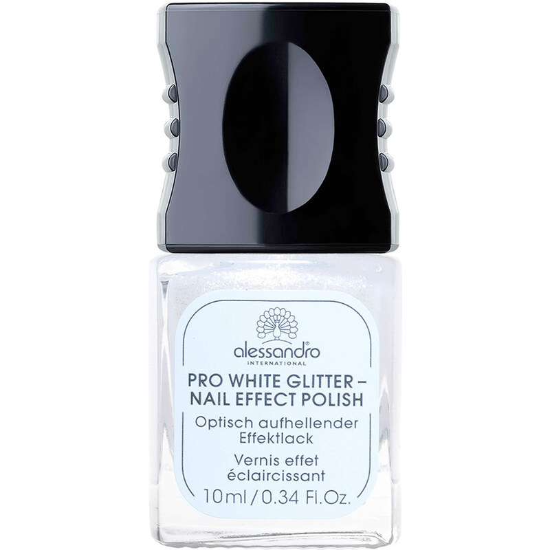 Alessandro Pro White Glitter Nagellack 10 ml