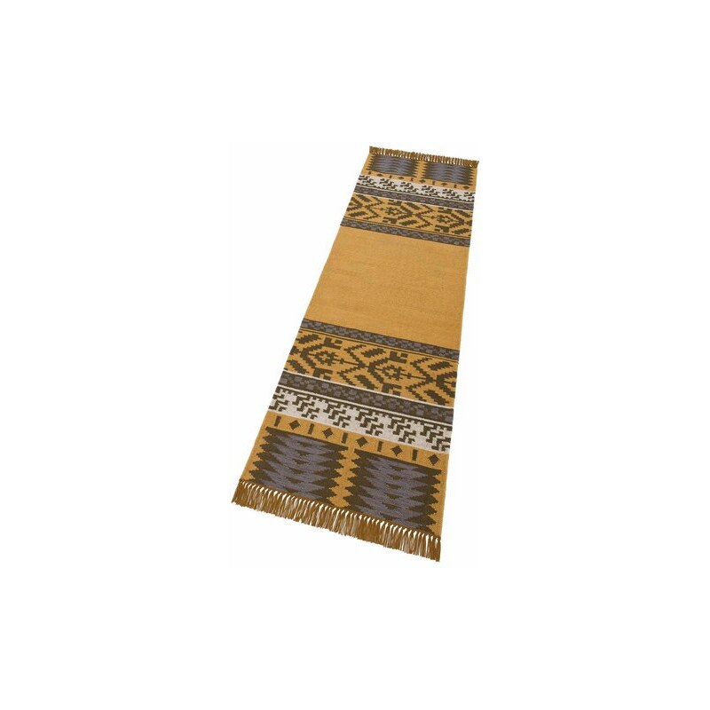 HOME AFFAIRE COLLECTION Läufer Collection Pinar handgewebt aus recycltem PET goldfarben 11 (67x230 cm)