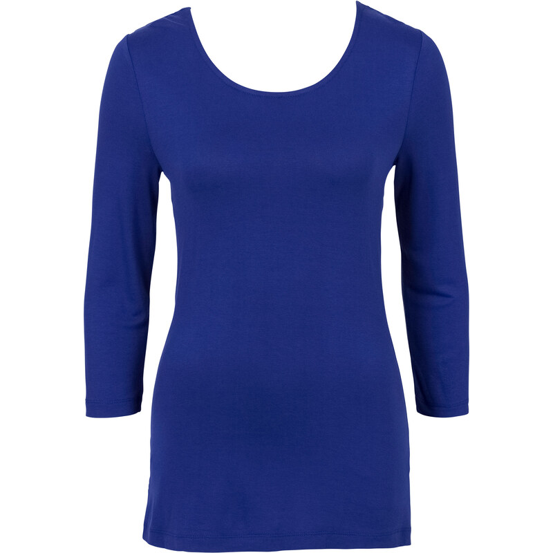 BODYFLIRT boutique Shirt mit Rückenausschnitt in blau für Damen von bonprix